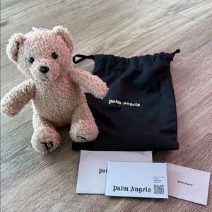 NWT Palm Angels Beige Teddy Bear Keychain/Bag Charm!